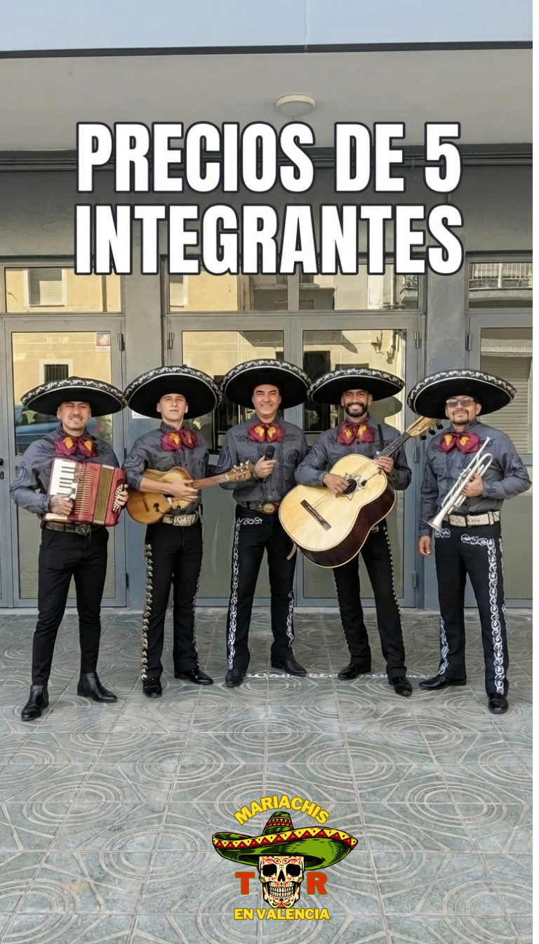 Formato de 5 músicos para cumpleaños