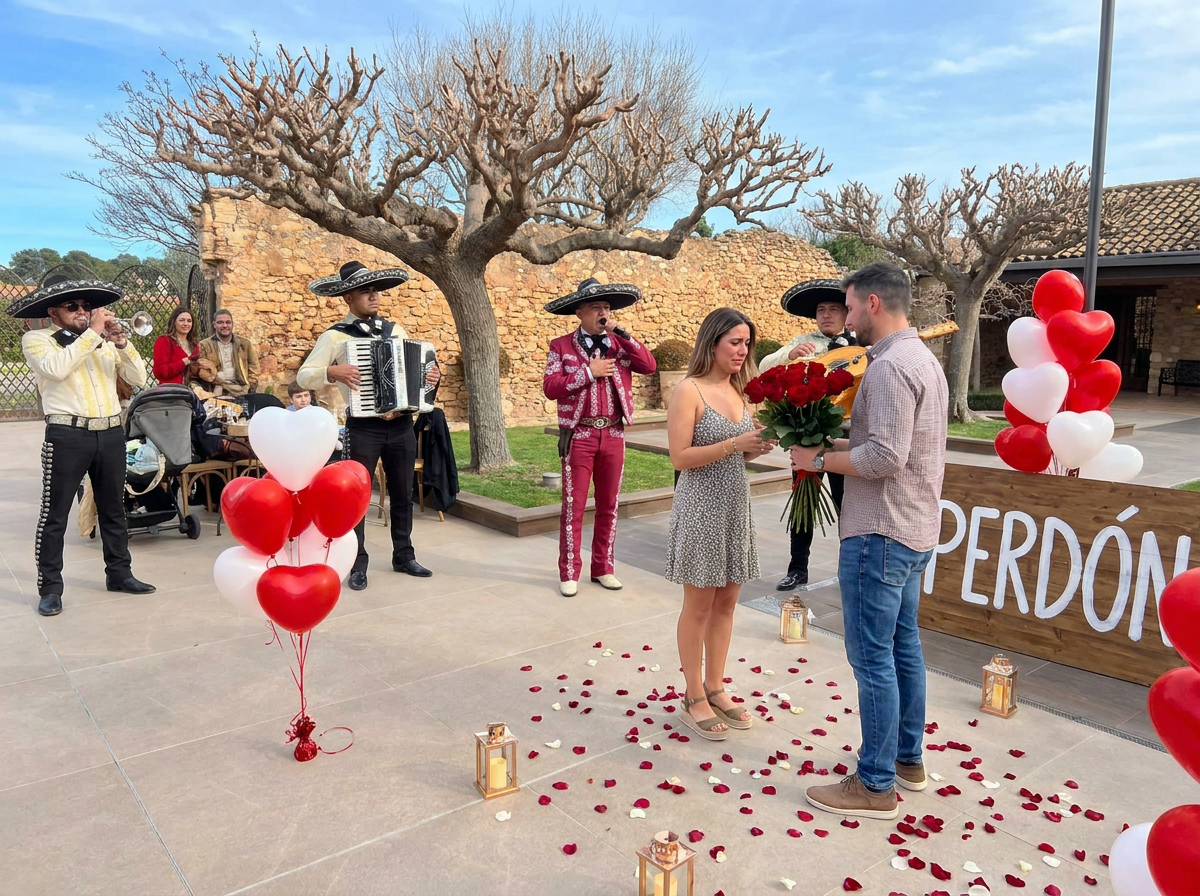 Serenata romántica con mariachi en Valencia