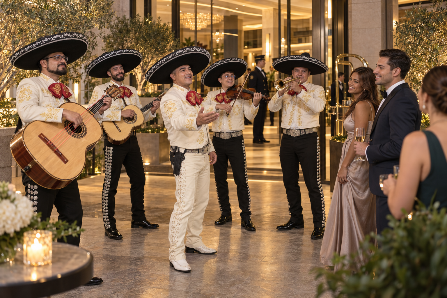 Mariachi para hoteles en Valencia en recepción de invitados